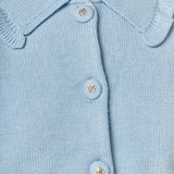 Ruffled Collar Knit Cardigan