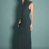 Cable Knit Mock Neck Midi Dress