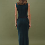 Cable Knit Mock Neck Midi Dress