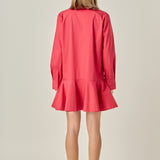 Collared Flare Skirt Dress