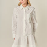 Collared Flare Skirt Dress