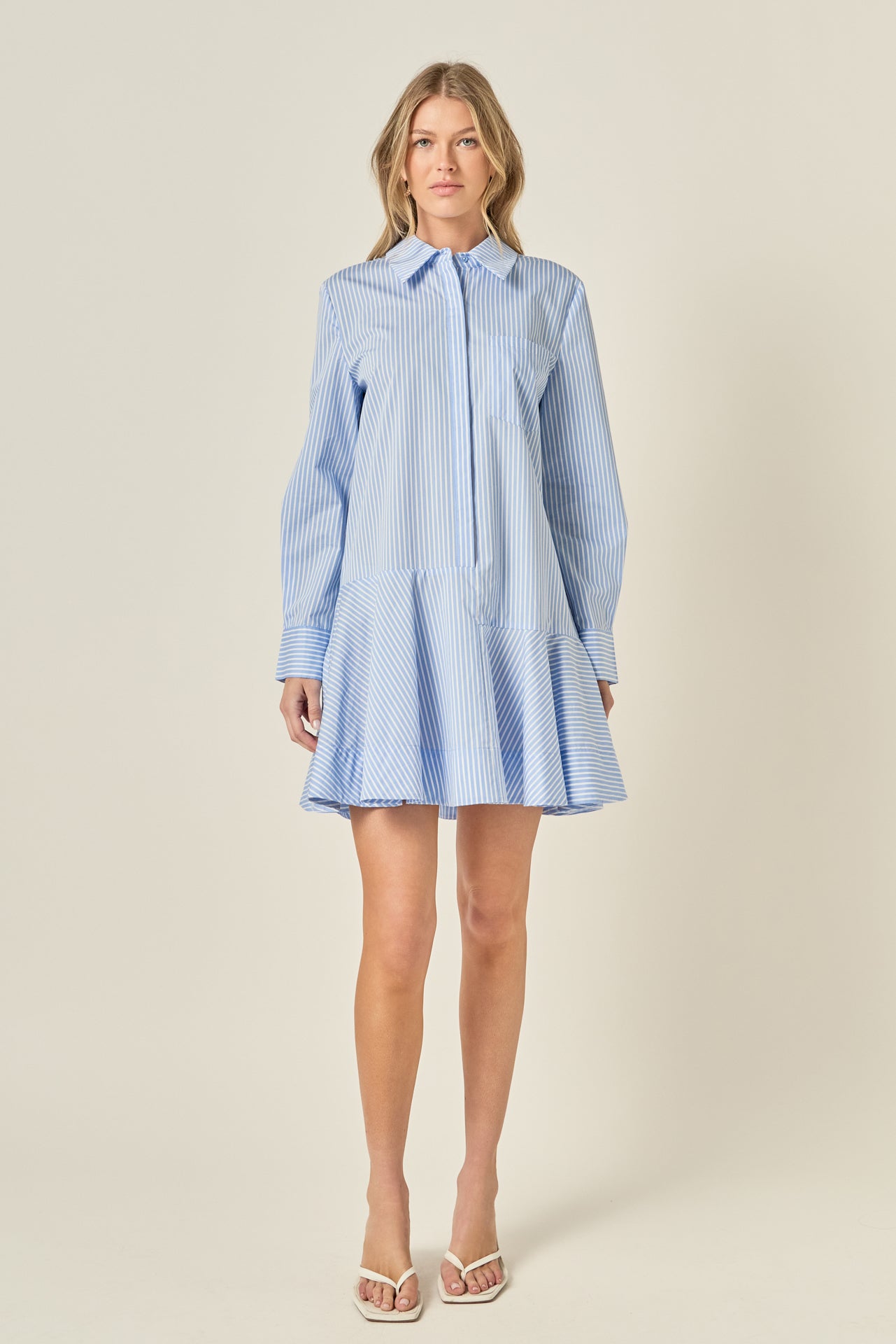 Collar Flare Skirt Dress English Factory Collar Flare Skirt Dress English Factory