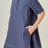 Contrast Stitch Detailed Mini Dress
