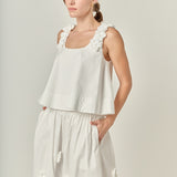 3D Flower Sleeveless Top