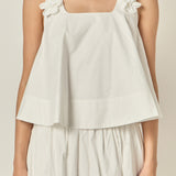 3D Flower Sleeveless Top