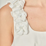 3D Flower Sleeveless Top