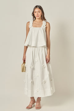 3D Flower Sleeveless Top