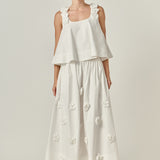 3D Flower Sleeveless Top