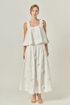 3D Flower Sleeveless Top