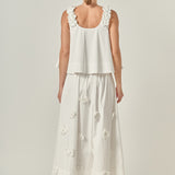 3D Flower Sleeveless Top