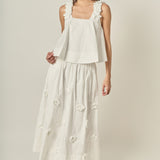 3D Flower Sleeveless Top