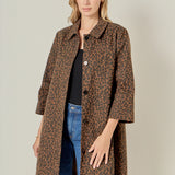 Animal Print Trench Coat