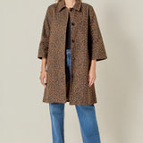 Animal Print Trench Coat