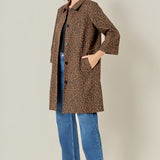 Animal Print Trench Coat