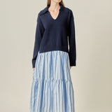 Mixed Media Midi Dress