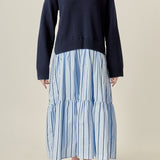 Mixed Media Midi Dress