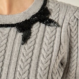 Clara Bow Puff Sleeve Knit Top