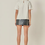 Pearl-Embellished Bow T-Shirt