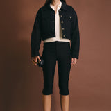 Heart Button Cropped Jacket