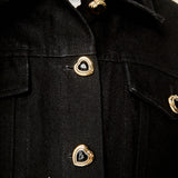Heart Button Cropped Jacket