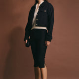 Heart Button Cropped Jacket