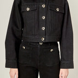 Heart Button Cropped Jacket