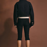 Heart Button Cropped Jacket