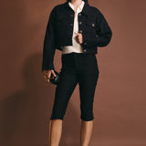 Heart Button Cropped Jacket