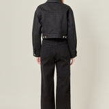 Heart Button Cropped Jacket