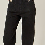 Heart Button Culotte Pants