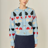 Crewneck Heart Cardigan