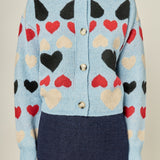 Crewneck Heart Cardigan