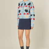 Crewneck Heart Cardigan