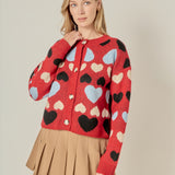 Crewneck Heart Cardigan