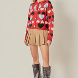Crewneck Heart Cardigan