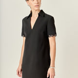 Margot Bow Scallop Hem Mini Dress