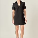 Margot Bow Scallop Hem Mini Dress