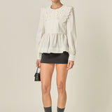 Bow Detail Poplin Blouse