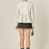 Bow Detail Poplin Blouse