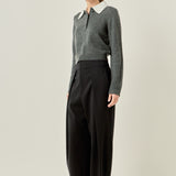Detachable Big Collar Polo Sweater