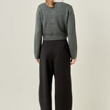 Detachable Big Collar Polo Sweater