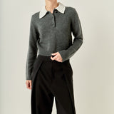 Detachable Big Collar Polo Sweater