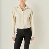 Zip Up Knit Jacket