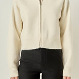 Zip Up Knit Jacket