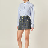 Madeline Check Pleated Mini Skort