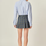 Madeline Check Pleated Mini Skort