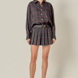 Pleated Mini Skort