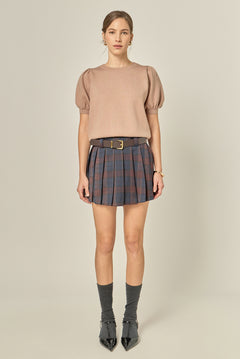 Pleated Mini Skort