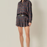 Pleated Mini Skort