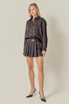 Pleated Mini Skort